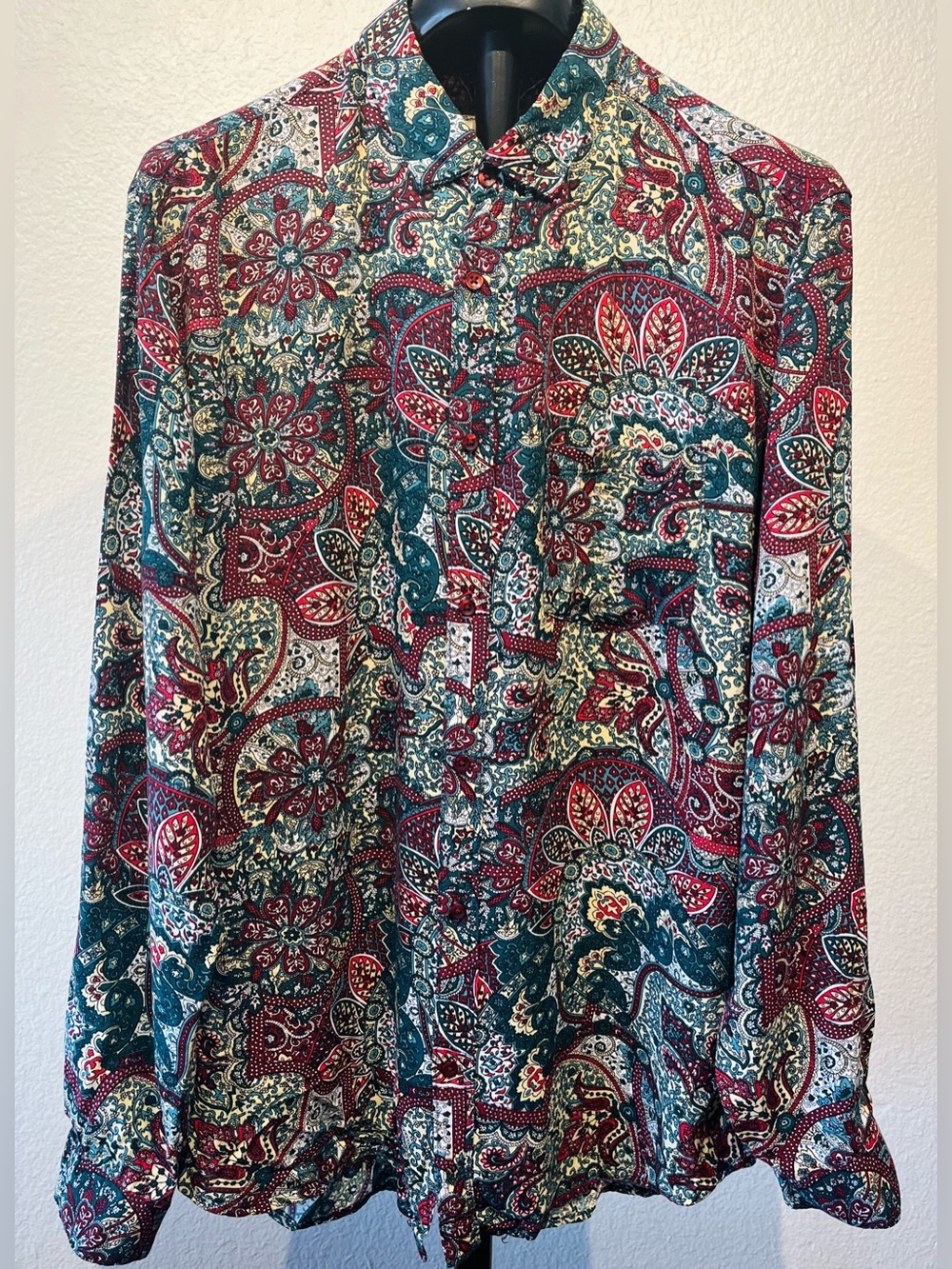Burberry Multicolor Paisley Button-Down Shirt - Size XL (Men’s)